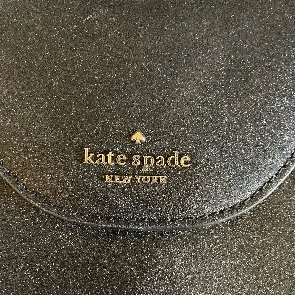NWT Kate Spade Joeley North South Crossbody Black Glitter Mini Phone